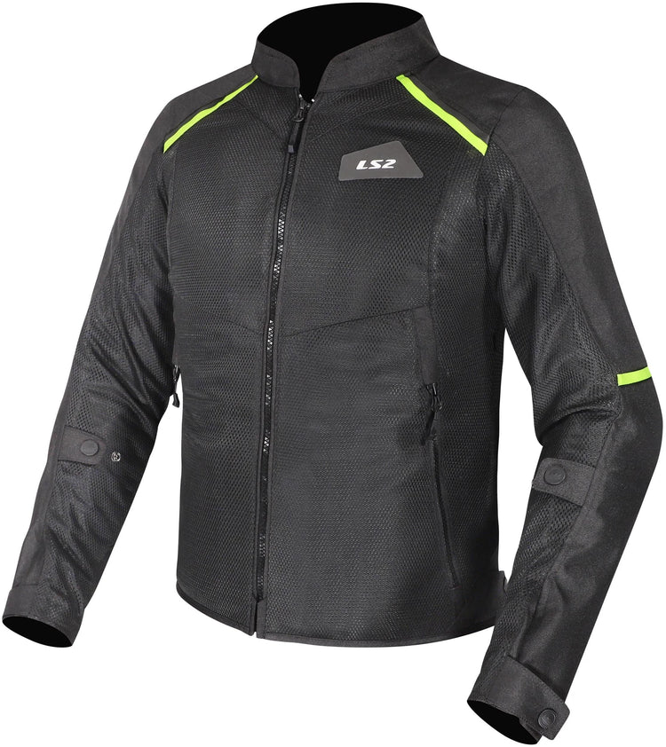 Ls2 veste brise homme veste brise hommes noir jaune gr. s