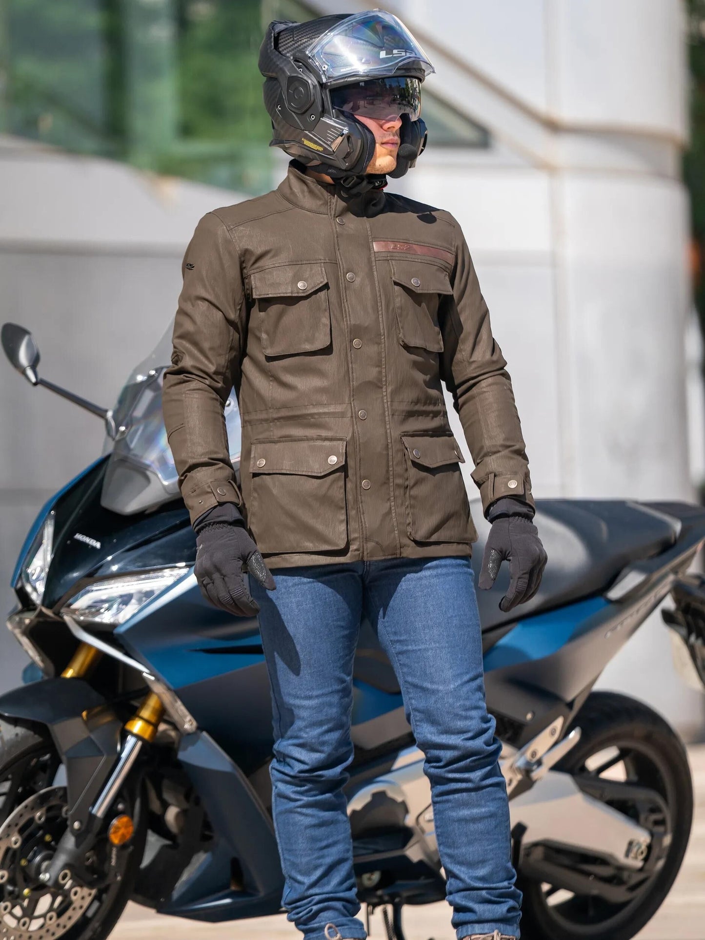 Ls2 veste liberty homme veste liberty homme marron taille l