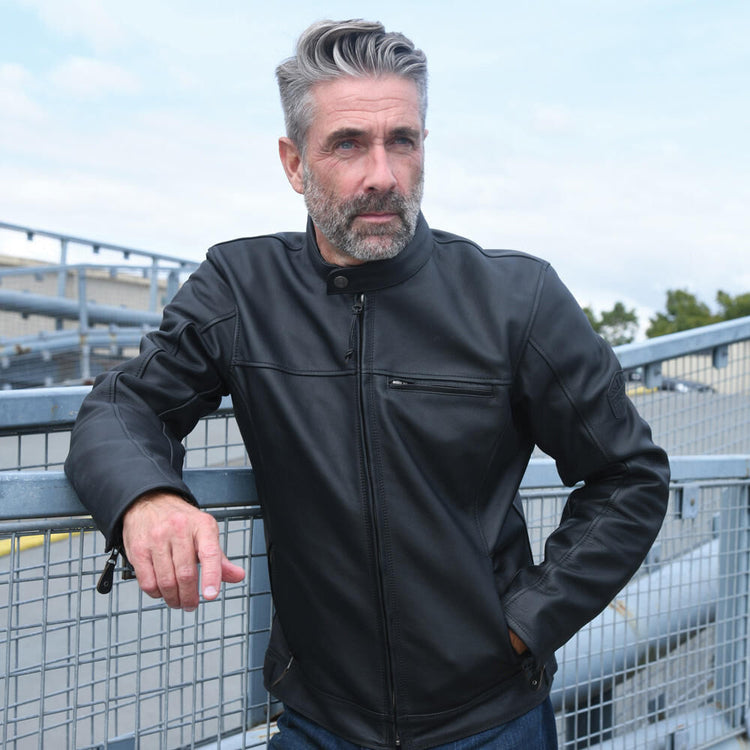 Veste oxford walton cuir noir s