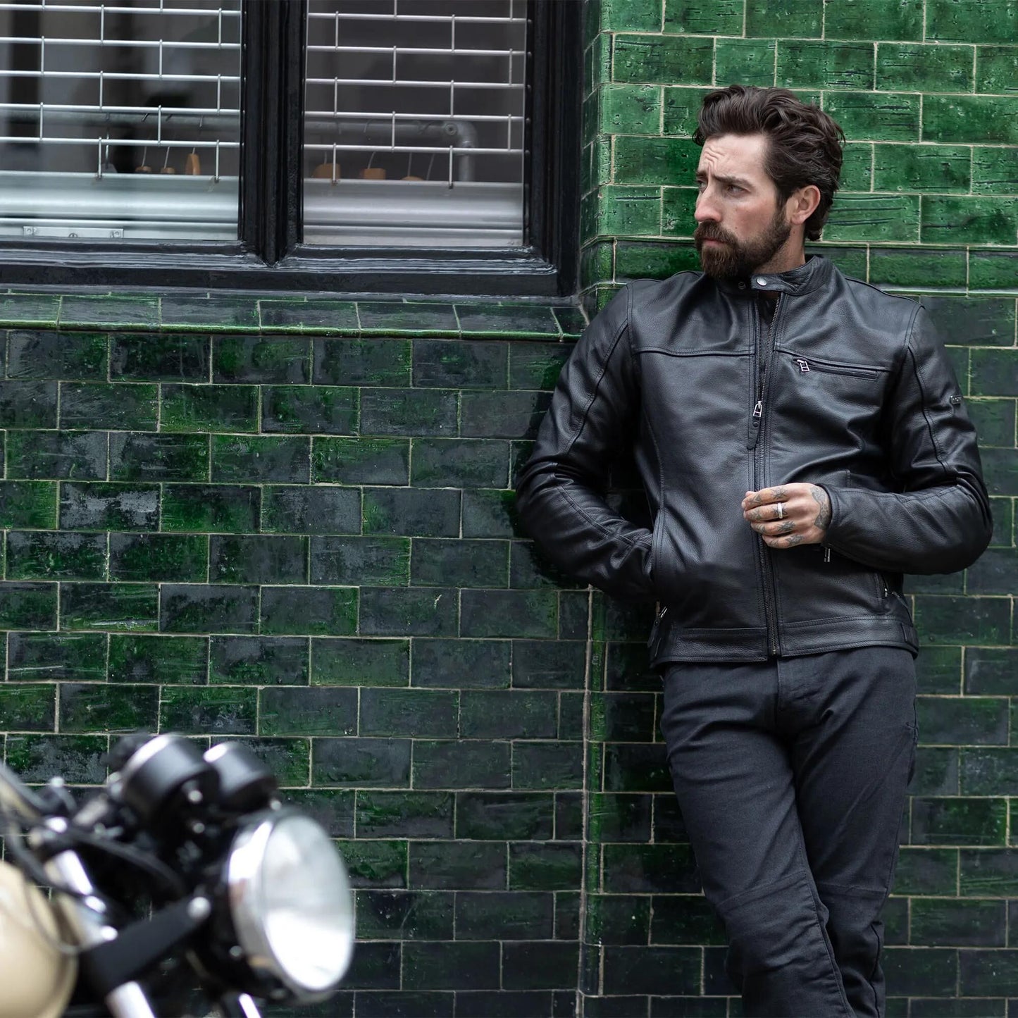 Oxford Jacket Walton 2.0 AA Leather Black Gr. s