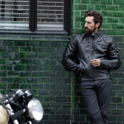 Oxford Jacket Walton 2.0 AA Leather Black Gr. s