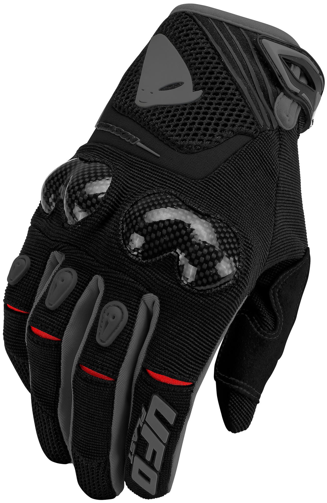 Ufo pipi motocross gant raison gants ufo raison noir gris gr. m
