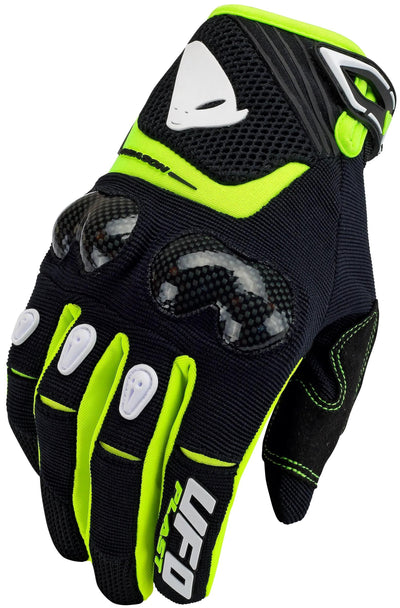 Ufo pipi motocross gant raison gants ufo raison noir néon jaune gr. m