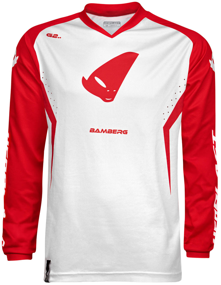 Maillot Ufo plast mx bamberg, maillot mx homme ufo bamberg rouge blanc gr. xl