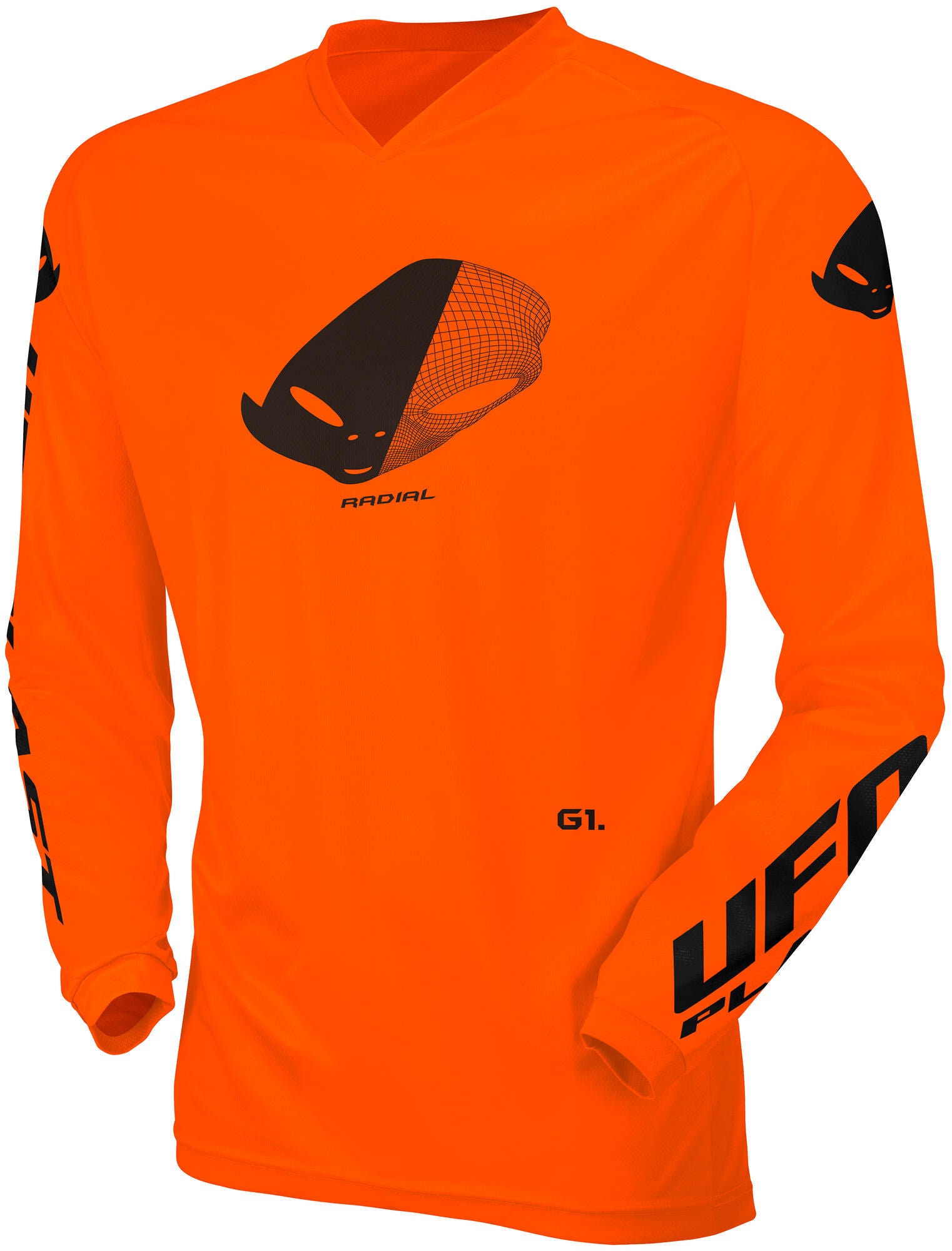 Ufo plast jersey mx radial maillot enfant ufo rad orange fluo taille xxs
