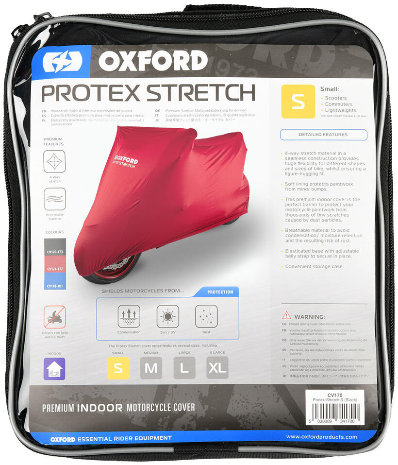 Oxford Protex Bike Covers Stretch Indoor M Red