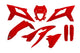 Kit de garniture de carrosserie Ufo plast ufo bêta rouge