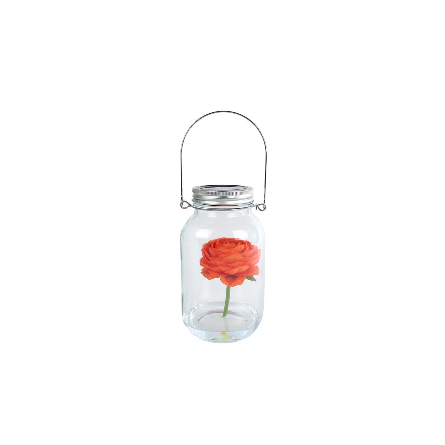 Éclairage LED fleurs verre 10x10x18cm