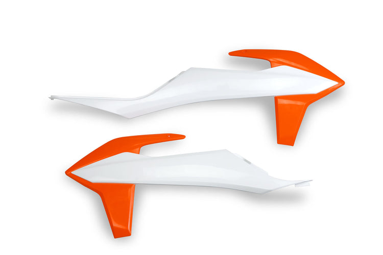 Cache radiateur Ufo plast cache radiateur ufo ktm blanc orange