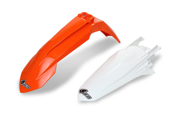 Jeu de garde-boue Ufo plast jeu de garde-boue ufo ktm oem orange blanc