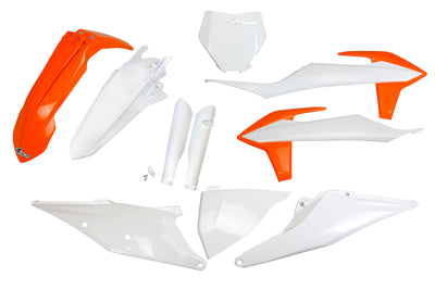 Kit garniture carrosserie Ufo plast ufo ktm oem orange blanc