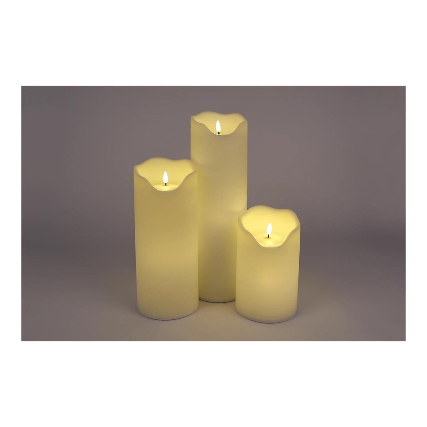 Set de bougies LED 3 pièces extérieur xl