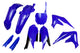 Kit de décoration de carrosserie Ufo plast ufo yamaha oem bleu noir