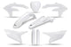Kit déco carrosserie Ufo plast ufo yamaha blanc