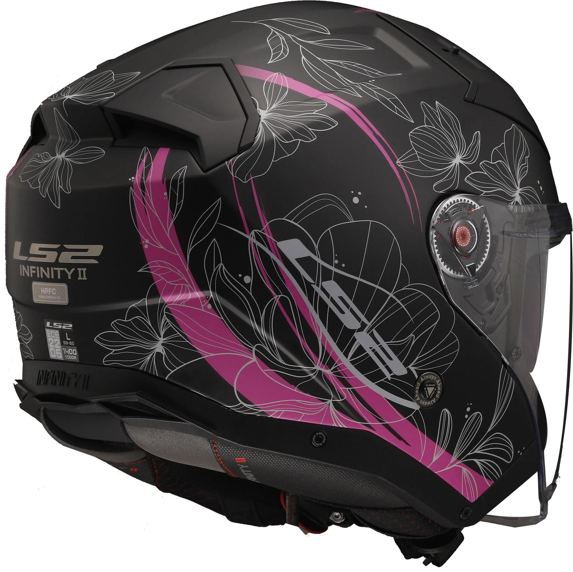 Casque jet Ls2 « of603 infinity ii lotus » casque of603 infi. ii lotus m noir rose
