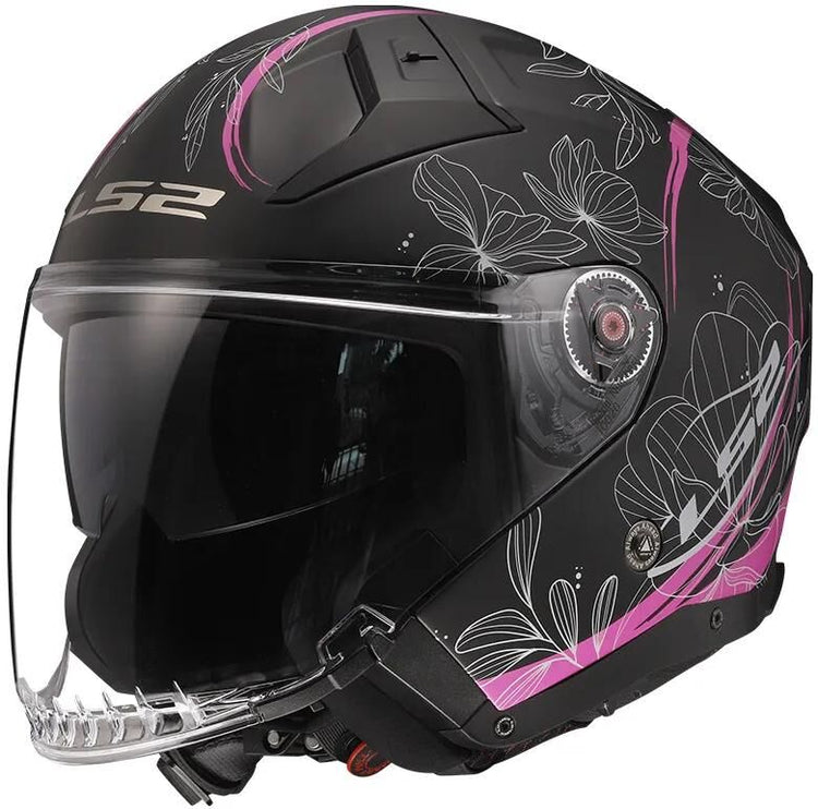 Casque jet Ls2 « of603 infinity ii lotus » casque of603 infi. ii lotus s noir rose