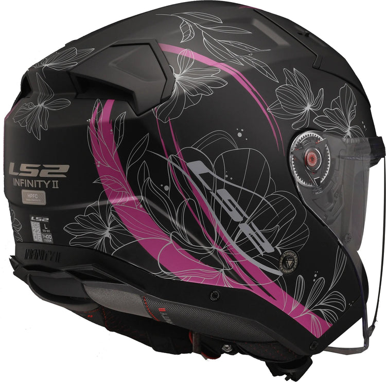 Casque jet Ls2 « of603 infinity ii lotus » casque of603 infi. ii lotus s noir rose