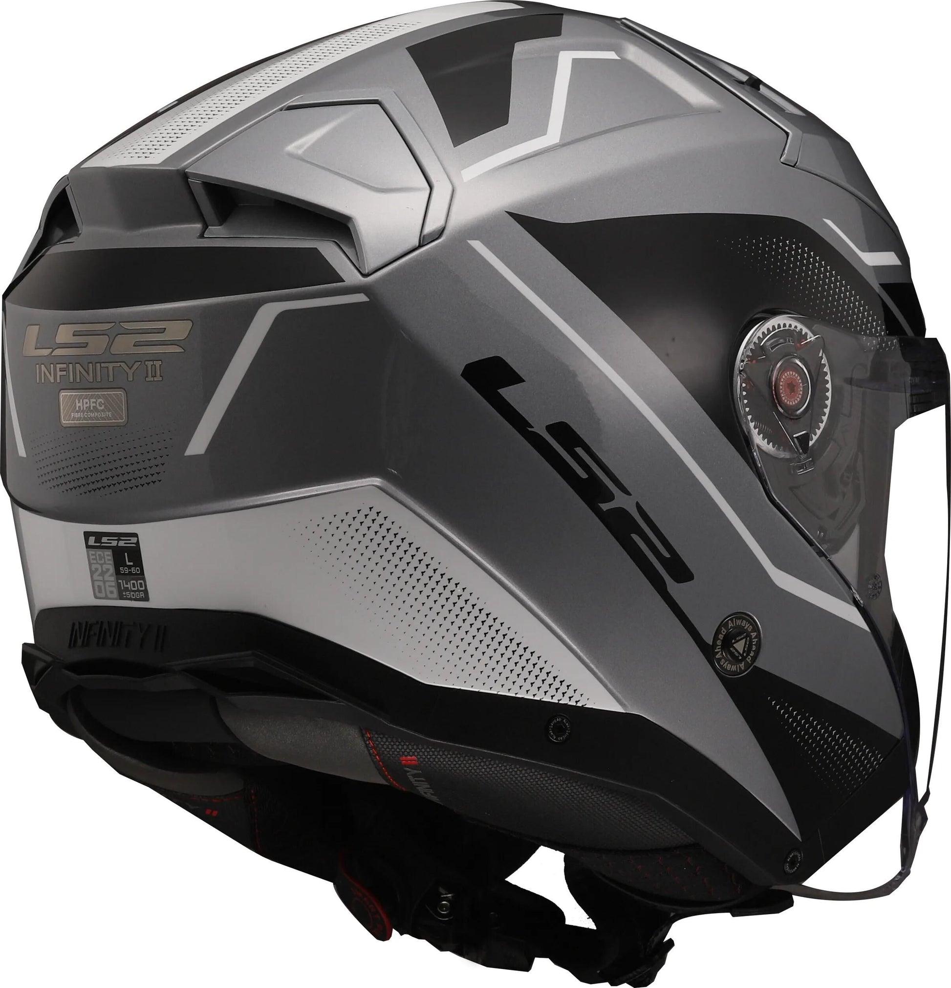 Casque jet Ls2 « of603 infinity ii veyron » casque of603 infi. ii veyron xxl gris bl blanc