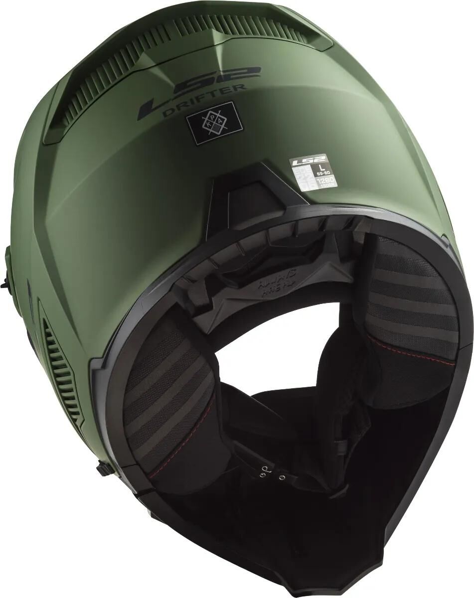 Ls2 casque modulaire of606 drifter solid casque of606 drifter solid m vert mat