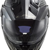 Casque enduro Ls2 mx701 explorer carbon solid, matériau : carbone laqué, casque à double fermeture D mx701 exp.car. solide l noir