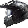 Casque enduro Ls2 mx701 explorer carbon solid, matériau : carbone laqué, casque à double fermeture D mx701 exp.car. solide m noir