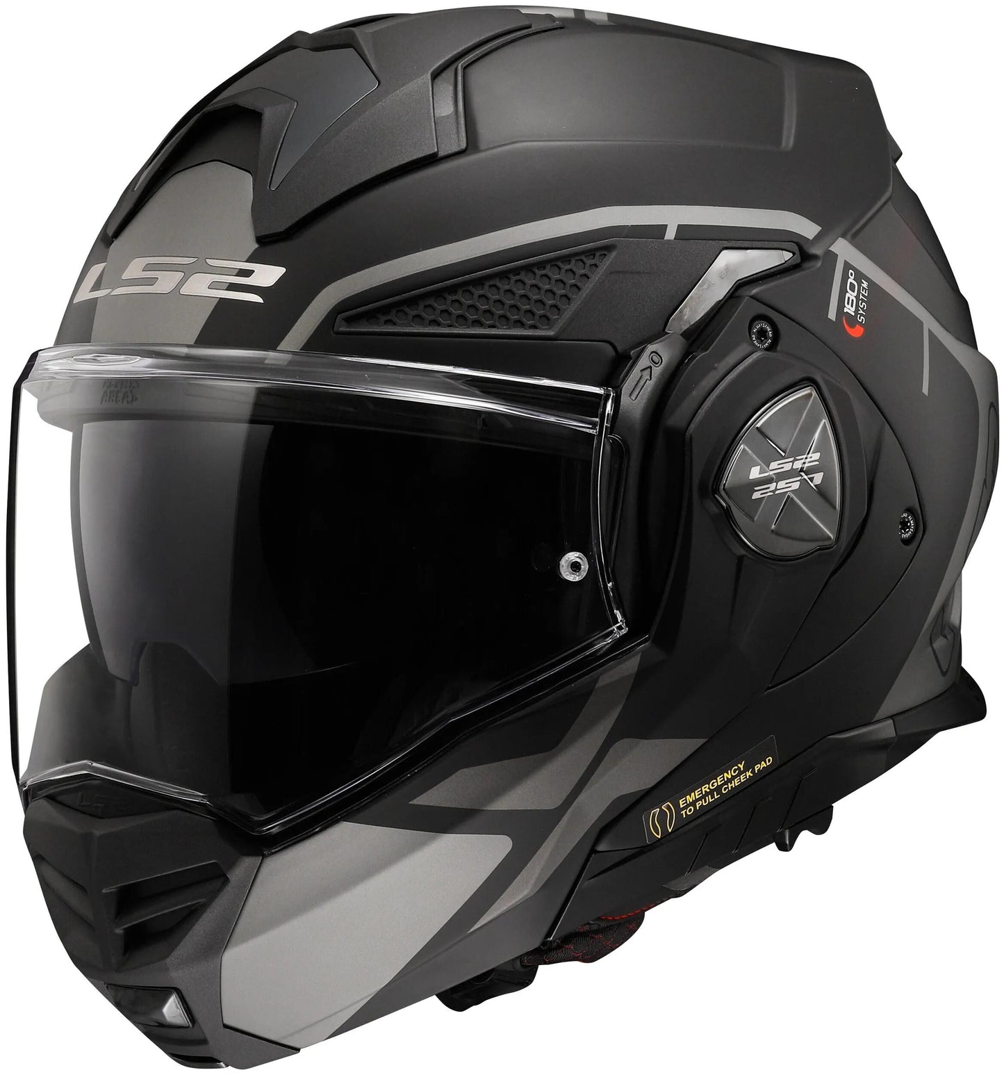 Casque modulable Ls2 ff901 advant x casque metryk ff901 adv. x métrique s noir gris