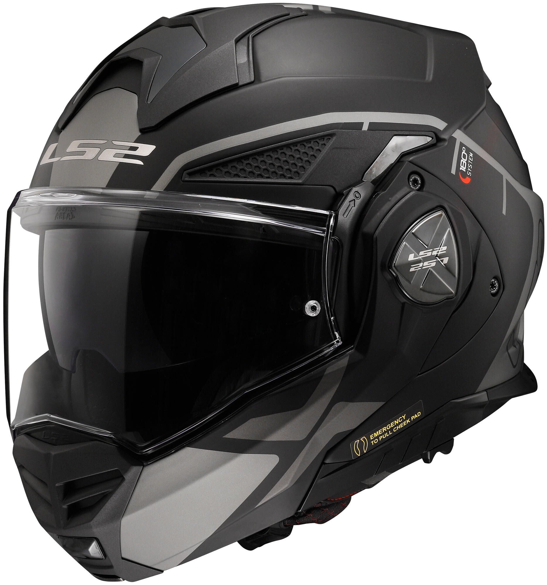 Casque modulable Ls2 ff901 advant x casque metryk ff901 adv. x metryk 3xl noir gris