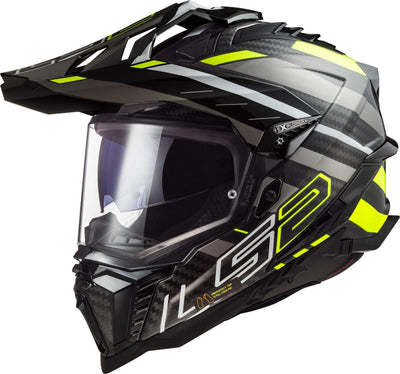 Casque enduro LS2 MX701 Explorer Carbon Edge. casque mx701 exp.car. bord m bl. crier. titane