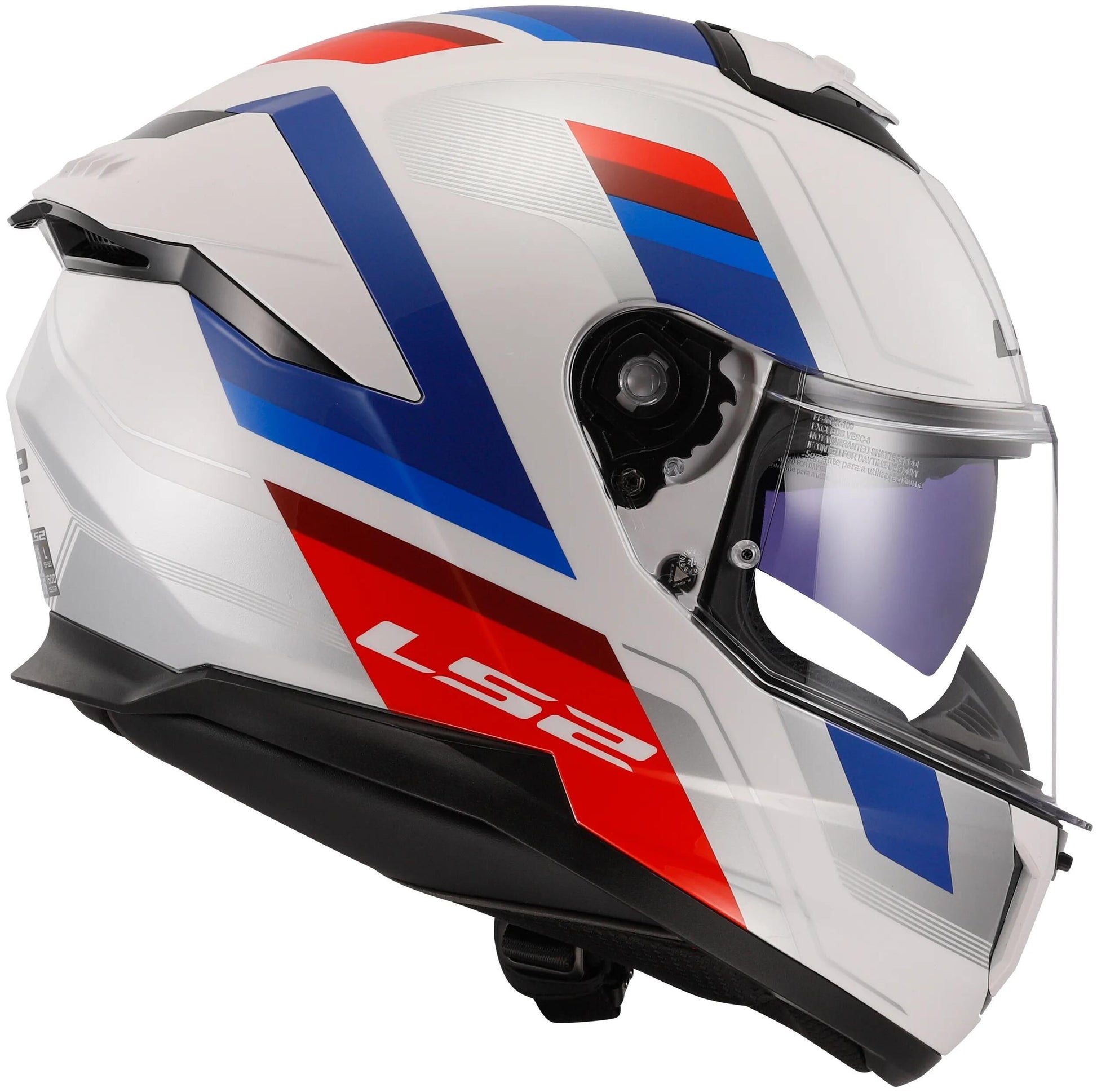 Casque intégral LS2 ff808 stream ii casque vintage ff808 stre.ii vint. s blanc bleu rouge
