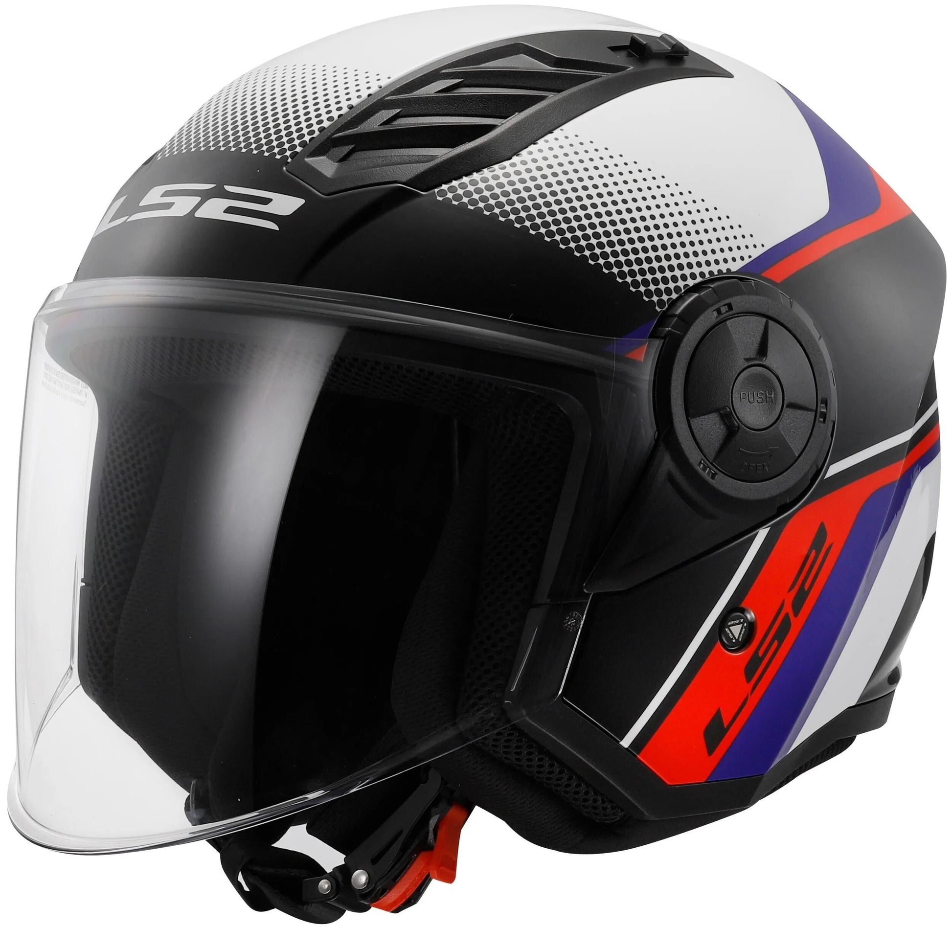 Casque jet Ls2 of616 airflow ii rush casque of616 airfl.ii rush xl blanc bleu rouge