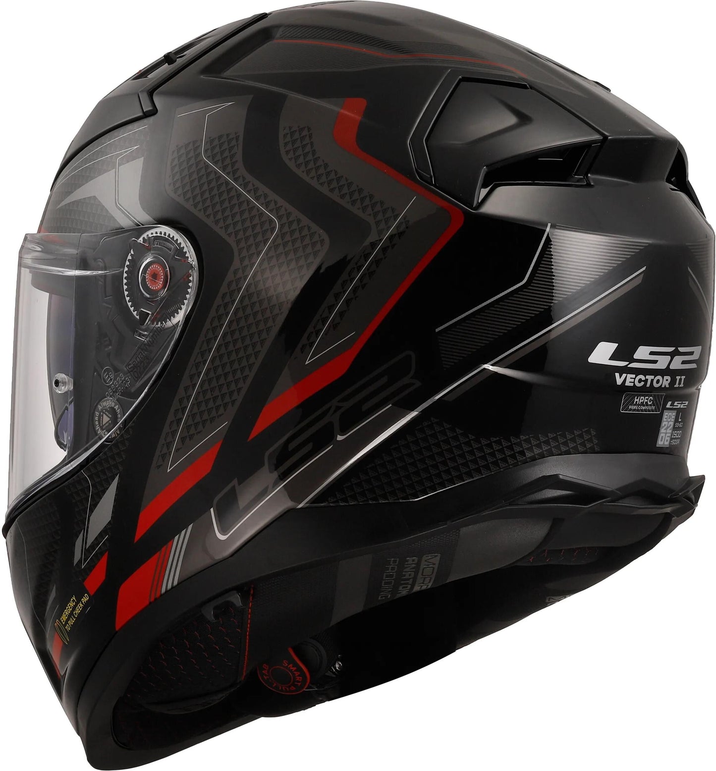 Casque intégral LS2 ff811 Vector II Alizer casque ff811 vect. II Alizer L noir rouge