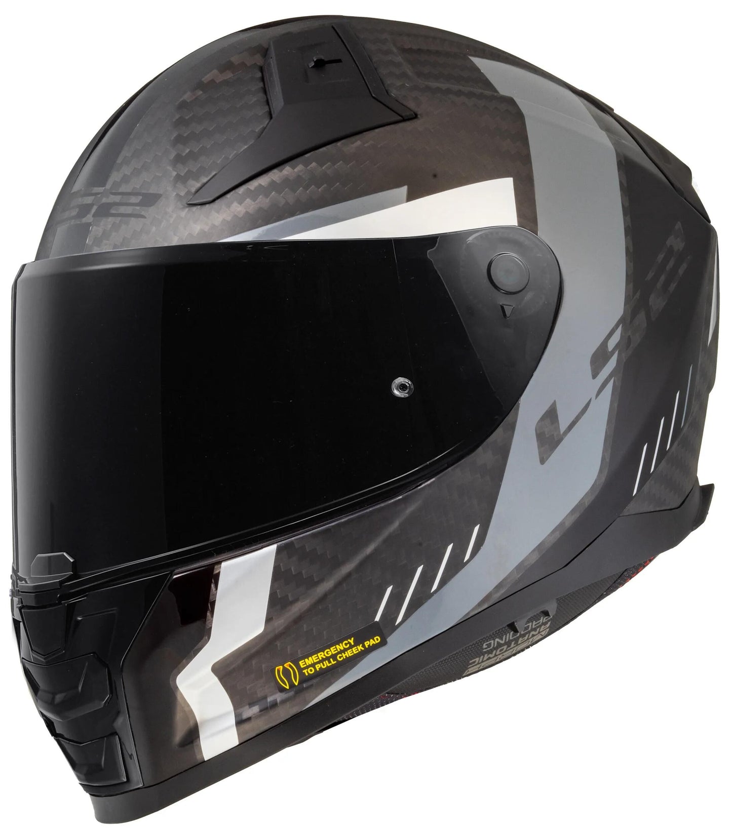 Casque intégral LS2 ff811 vector ii grille carbone. casque ff811 vector ii carb.grid l bl. gris
