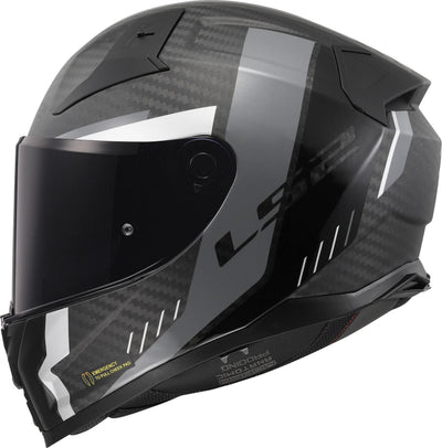 Casque intégral LS2 ff811 vector ii grille carbone. casque ff811 vector ii carb.grid xxl bl. gris