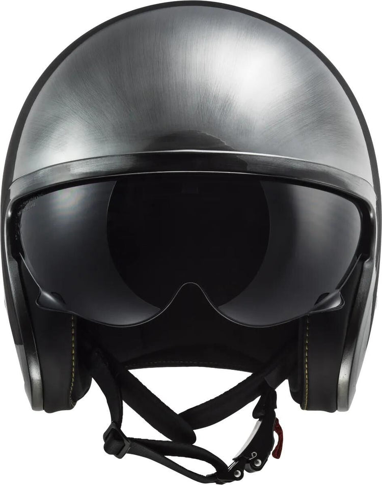 Casque jet Ls2 de jeans Spitfire 599 II. casque of599 spitfire ii jeans titane taille s