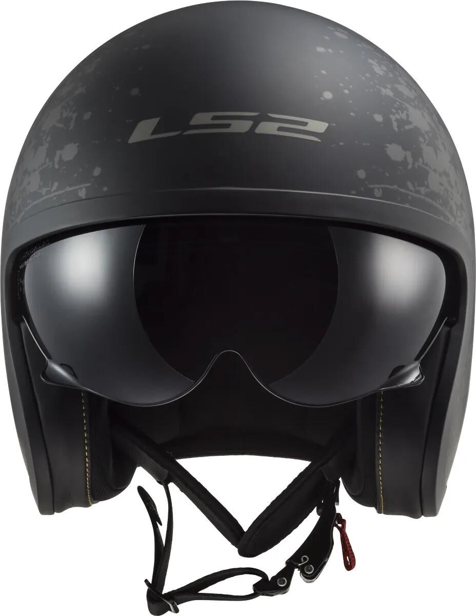 Casque jet Ls2 of599 ii spitfire flag casque of599 spitf.ii flag s bl. titane