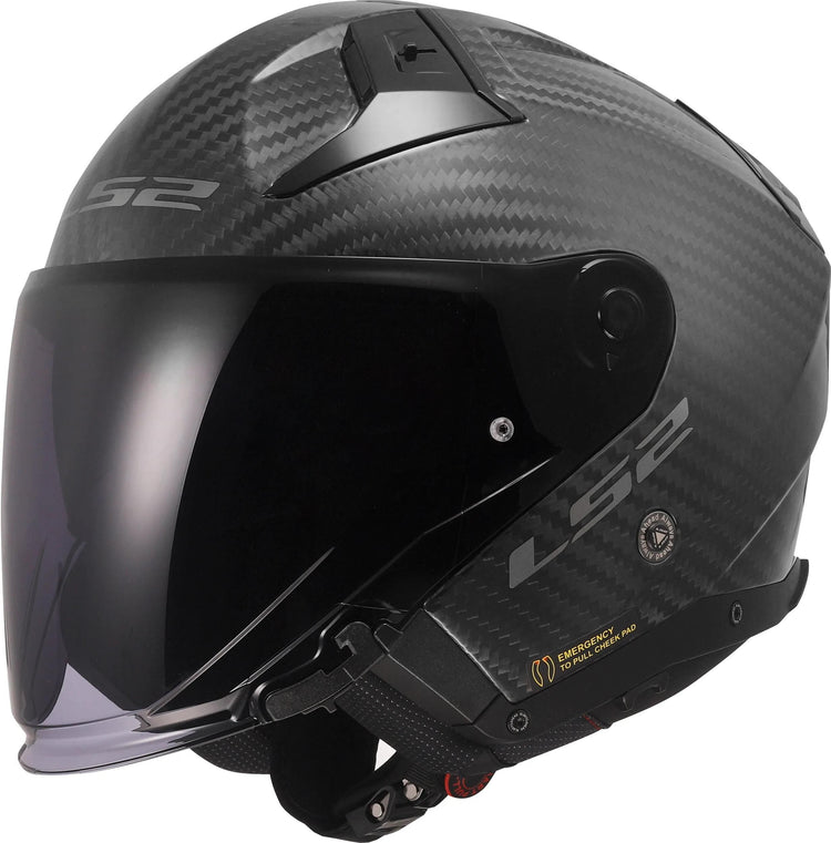 Casque jet Ls2 de 603 infinity ii casque solide en carbone de 603 infi. ii carbone solide s mat