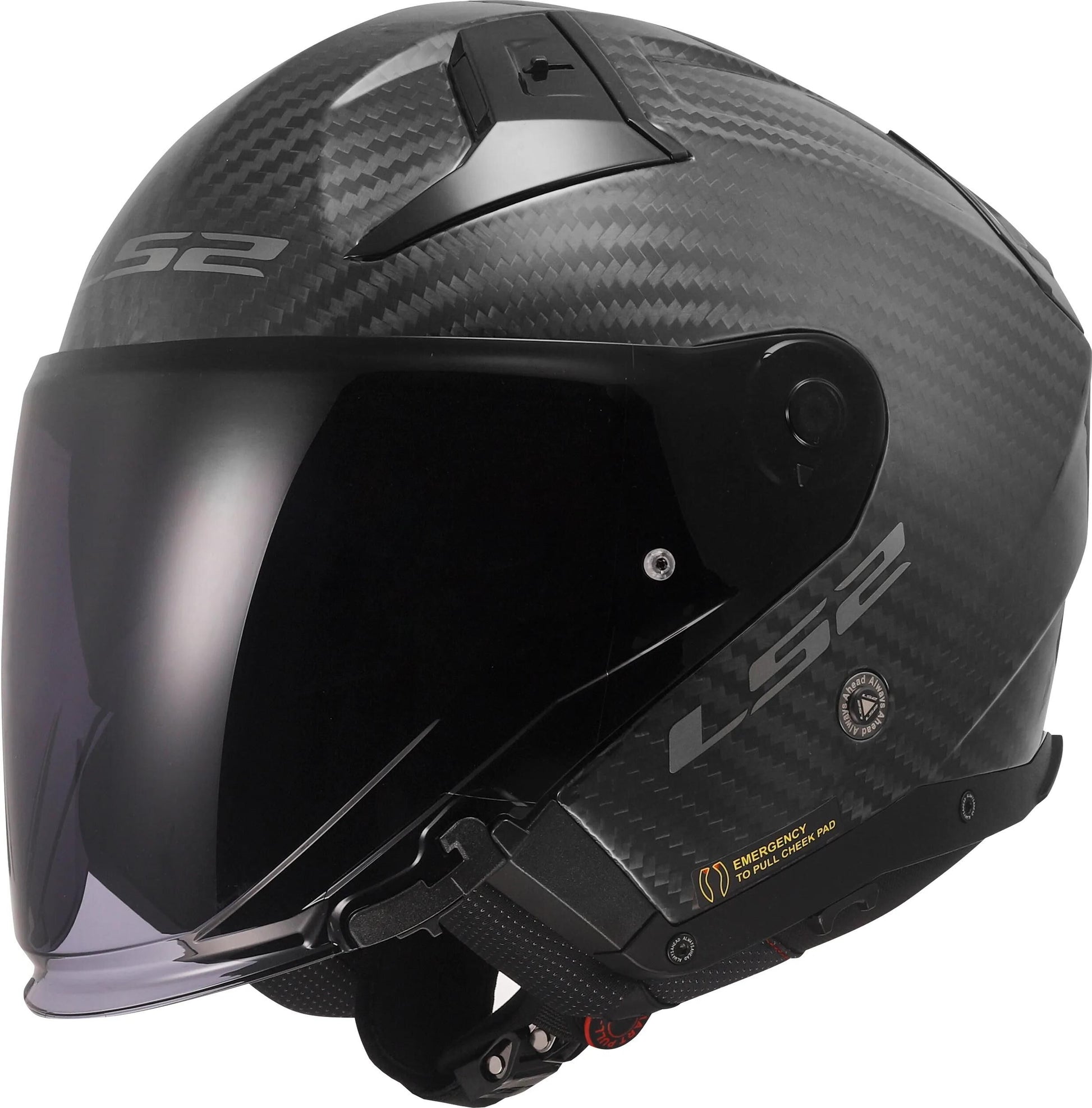 Casque jet Ls2 of603 infinity ii carbon solid casque of603 infinity ii mat carbon gr. xl