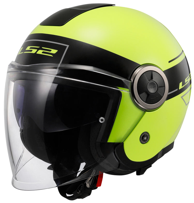 Ls2 of620 casque jet classique chic casque de620 classe chic. xl noir jaune