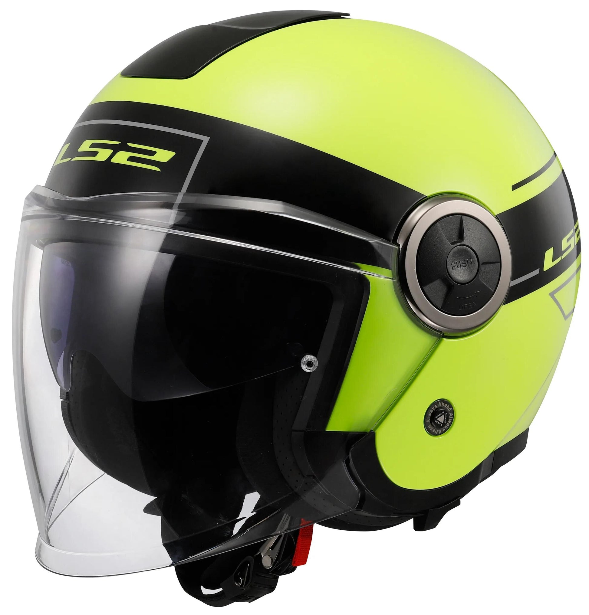Ls2 of620 casque jet classique chic casque de620 classe chic. m noir jaune