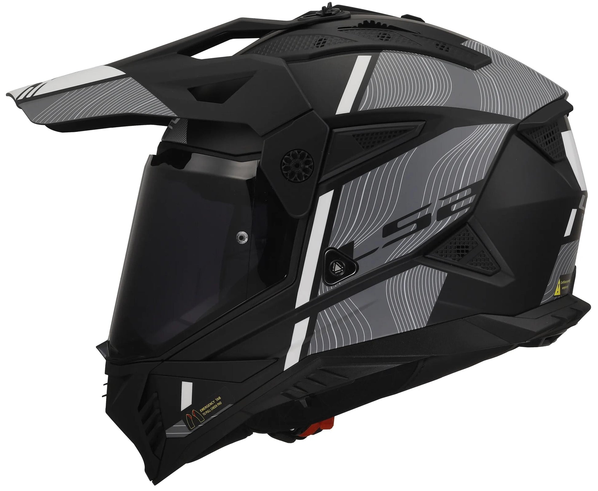 Casque enduro LS2 MX702 Pioneer II Hill. casque mx702 pawn.ii hill s bl. blanc mat