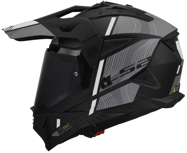 Casque enduro LS2 MX702 Pioneer II Hill. casque mx702 pawn.ii hill s bl. blanc mat