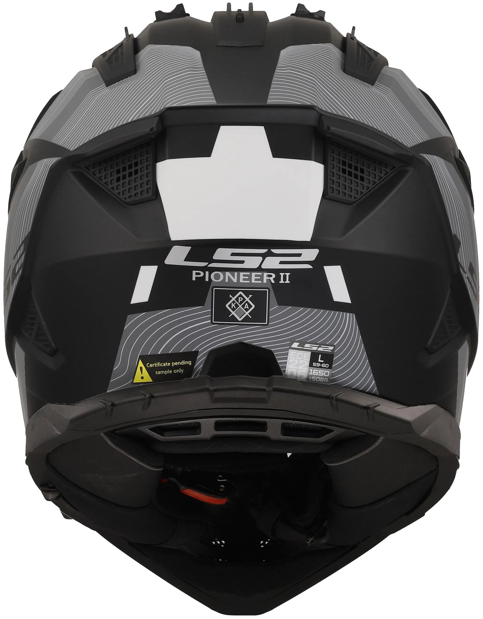 Casque enduro LS2 MX702 Pioneer II Hill. casque mx702 pawn.ii hill l bl. blanc mat