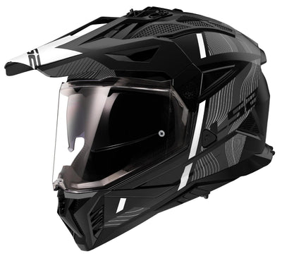 Casque enduro LS2 MX702 Pioneer II Hill. casque mx702 pawn.ii hill xxl bl. blanc mat