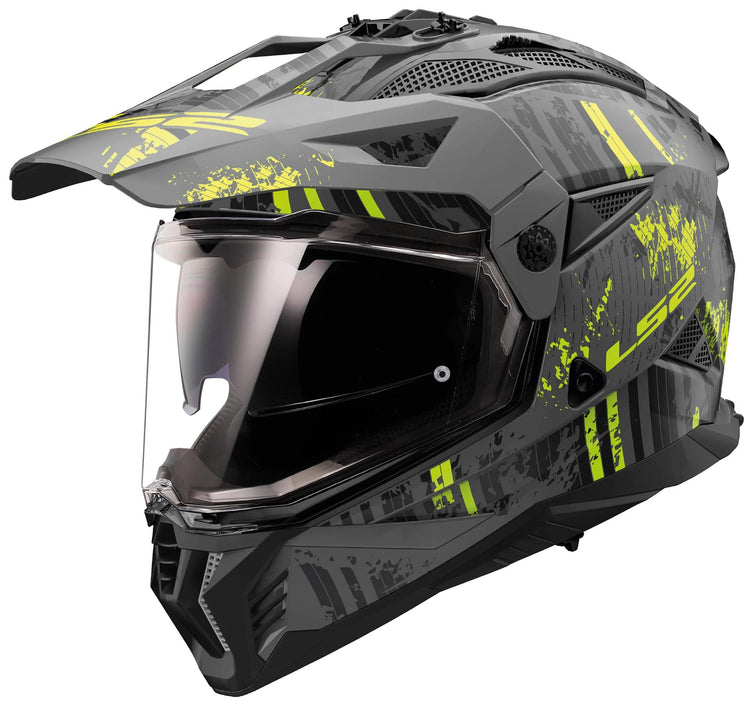 Casque enduro LS2 MX702 Pioneer II Crazy. casque mx702 pawn.ii crazy s bl. crier. Mat