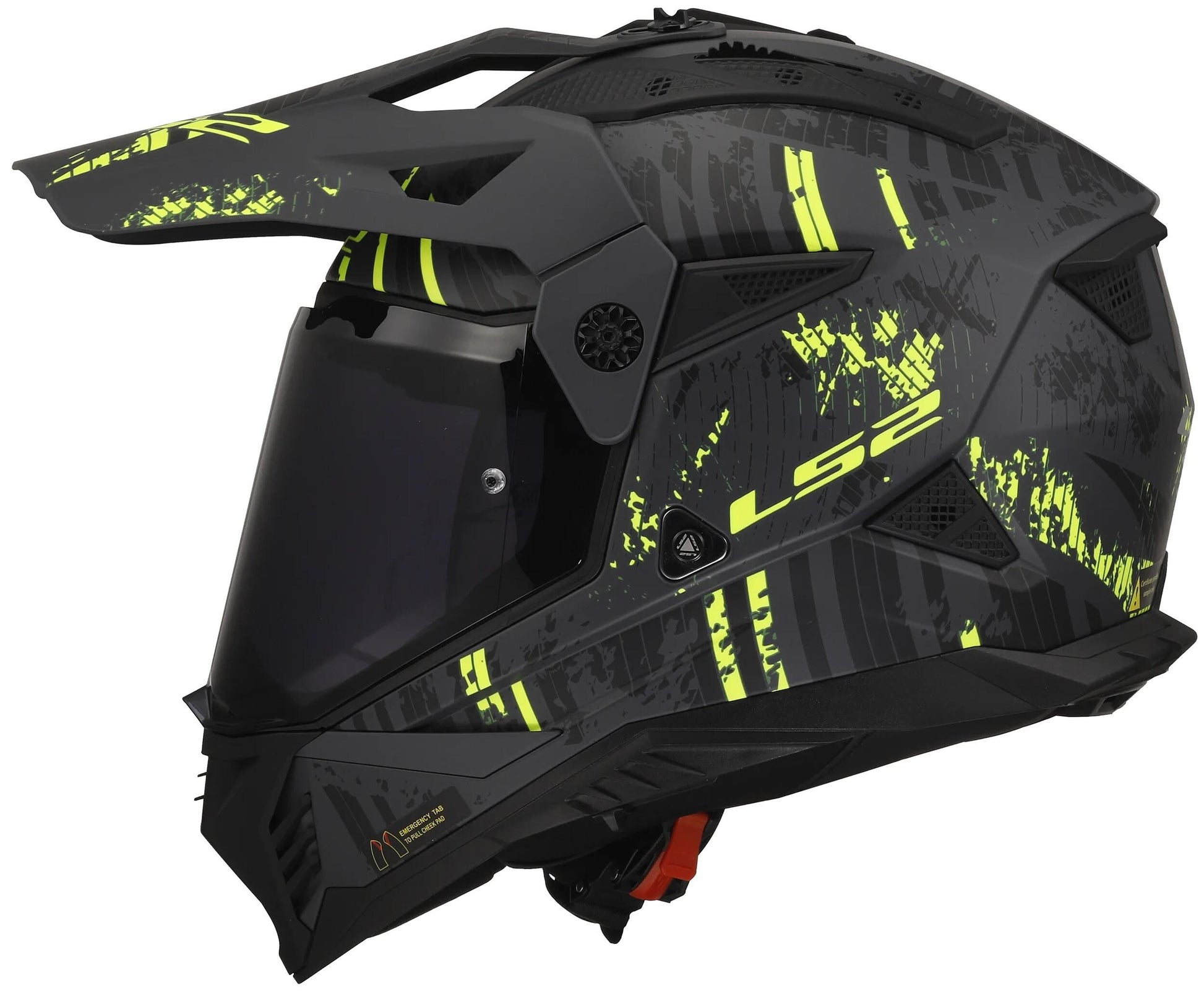 Casque enduro LS2 MX702 Pioneer II Crazy. casque mx702 pawn.ii crazy xl bl. crier. Mat
