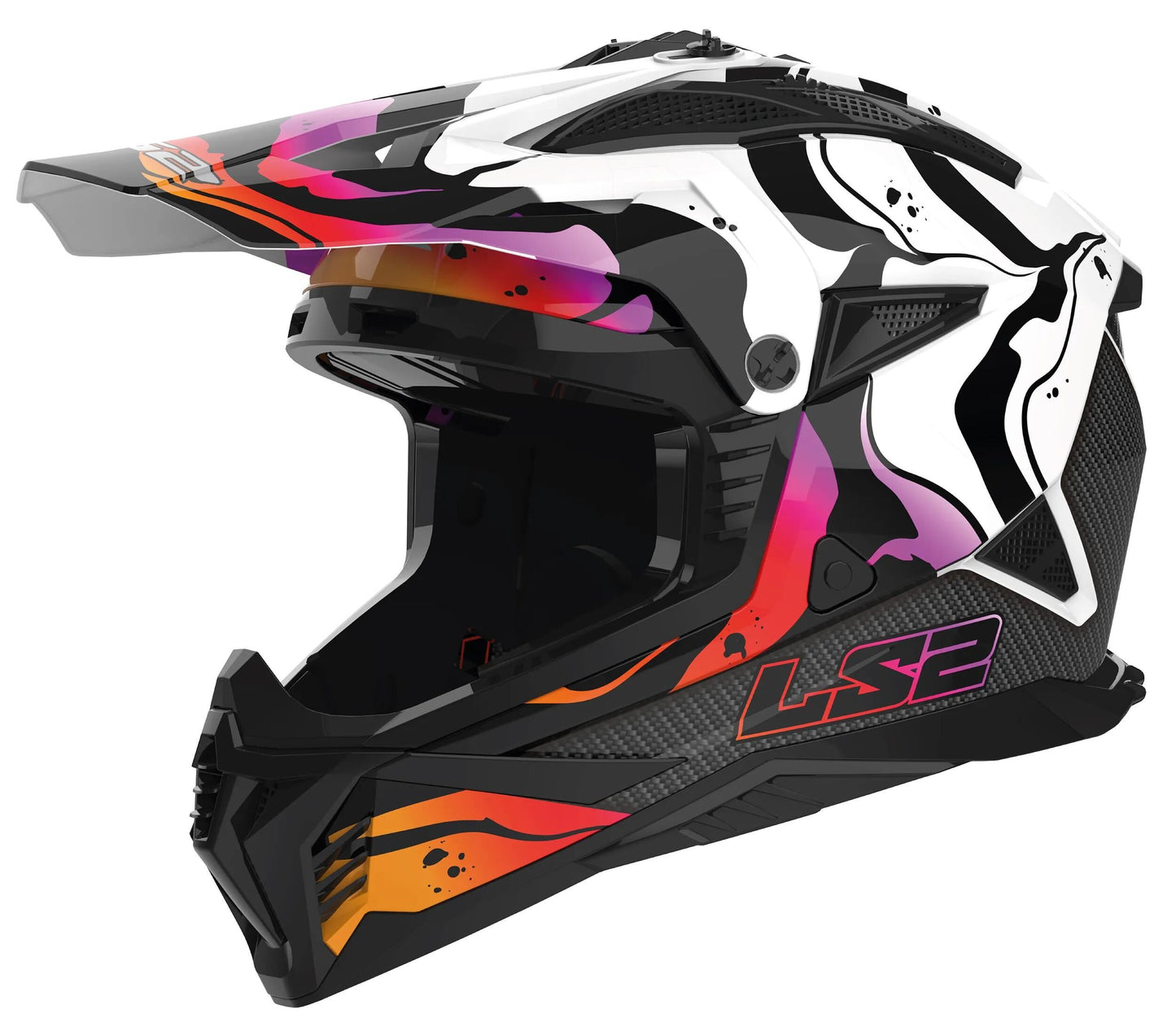 Casque de motocross LS2 MX708 Fast II Wash. casque mx708 fast ii wash xxl bl. couleur blanche.