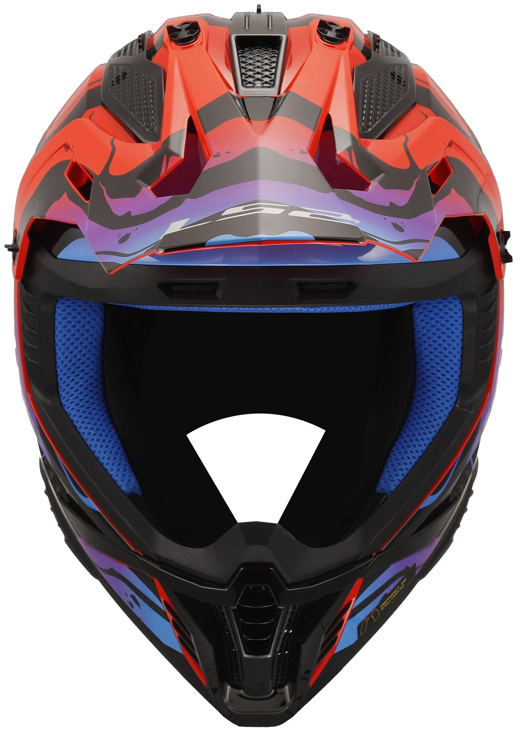 Casque de motocross LS2 MX708 Fast II Wash. casque mx708 fast ii wash xl bl. couleur rouge.