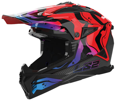 Casque de motocross LS2 MX708 Fast II Wash. casque mx708 fast ii wash xxl bl. couleur rouge.