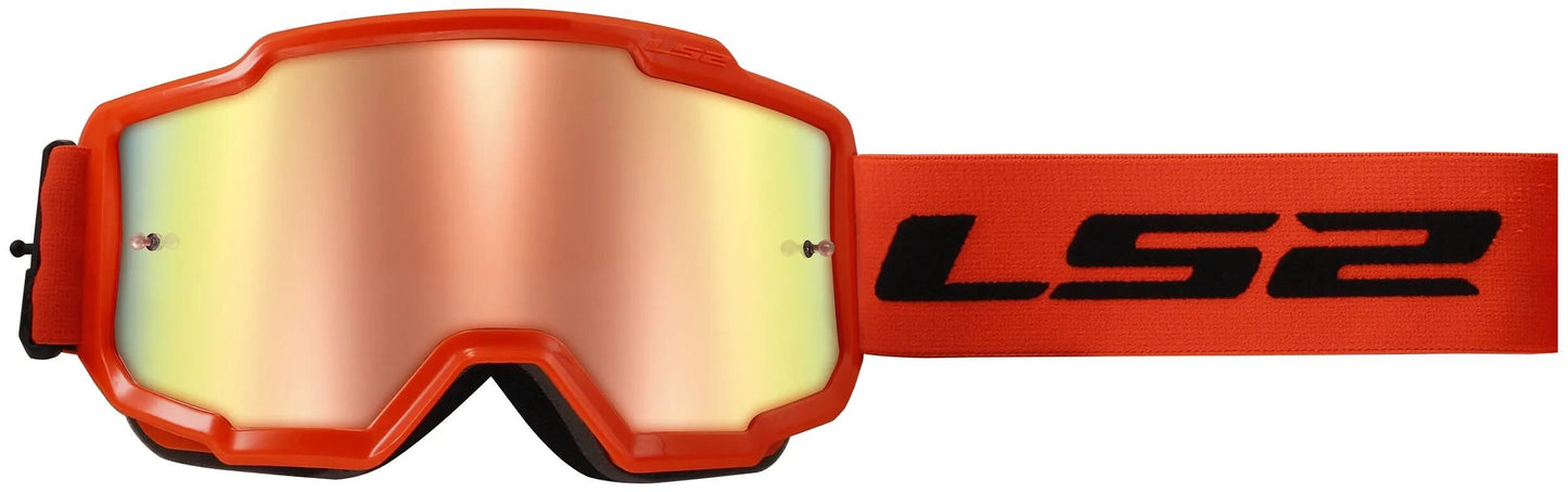 Ls2 chargeur lunettes de motocross chargeur de lunettes orange fluo