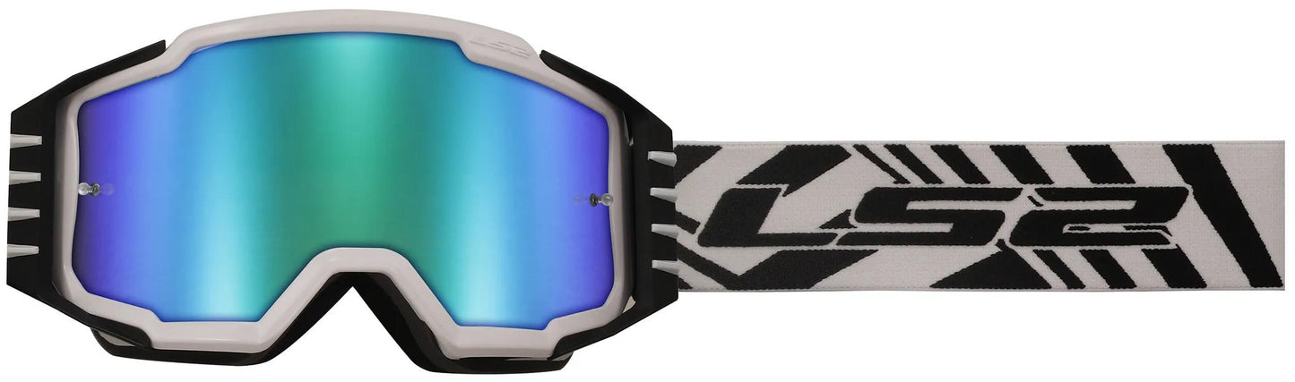 Ls2 charger pro lunettes de motocross lunettes charger pro blanc